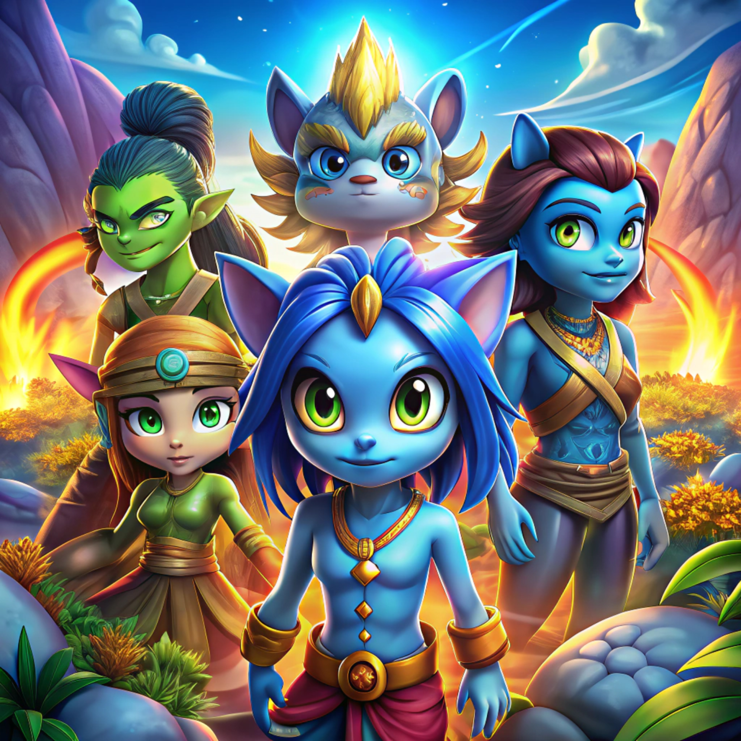 Game characters poster