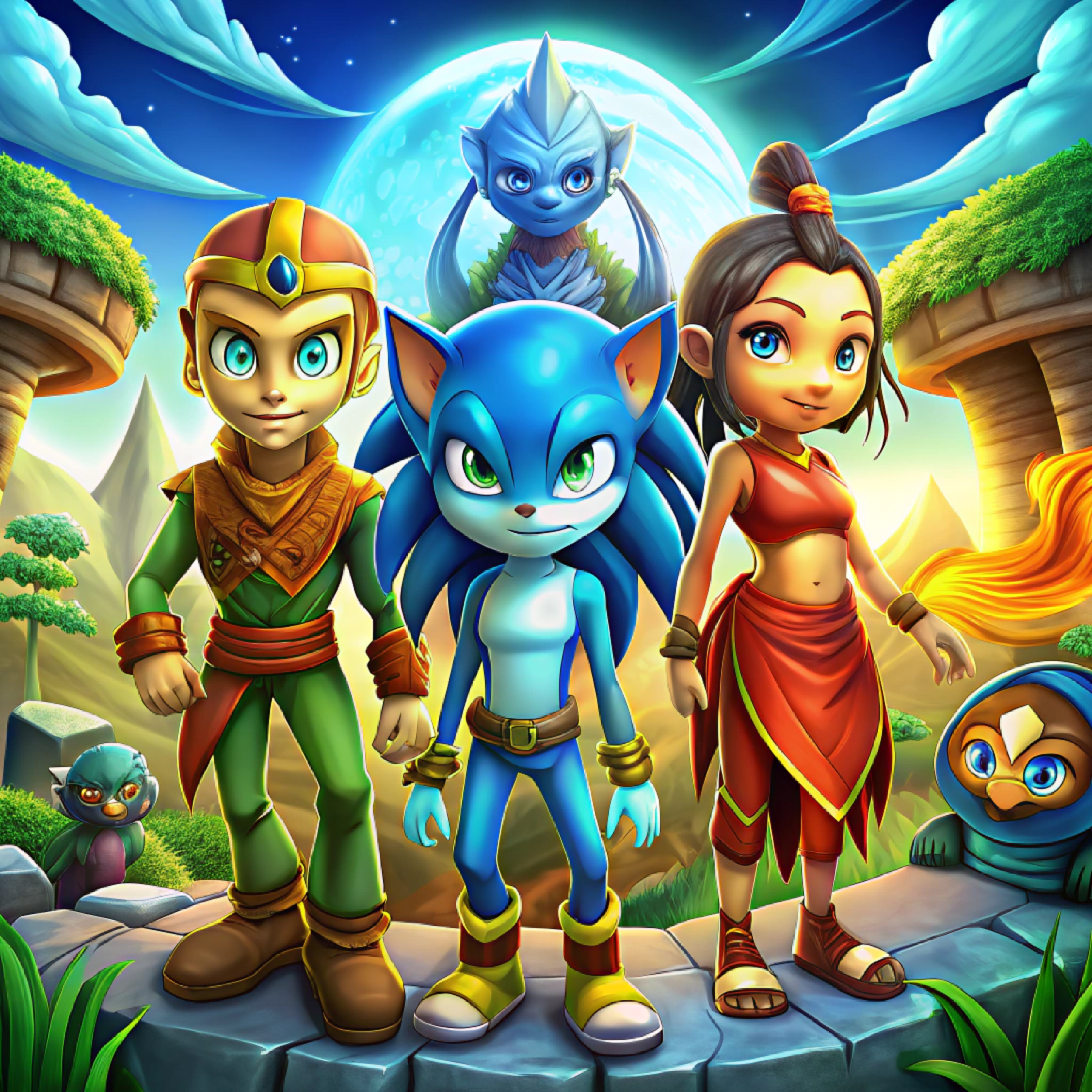 Blue Wolf game characters